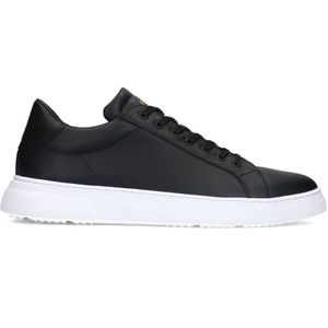 Manfield leren sneakers zwart