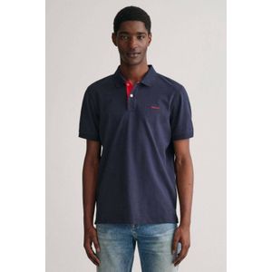 GANT regular fit polo met logo donkerblauw