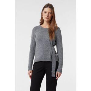 comma pullover met wol grijs