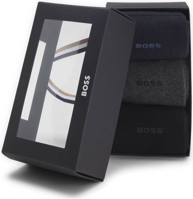 Boss - Set Uni 10278118 - Sokken - 3 Paren - Zacht Katoen