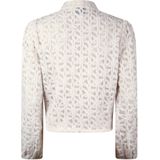 Poools - Blouse - Ecru - Knoopsluiting - Lange Mouwen - All Over Print