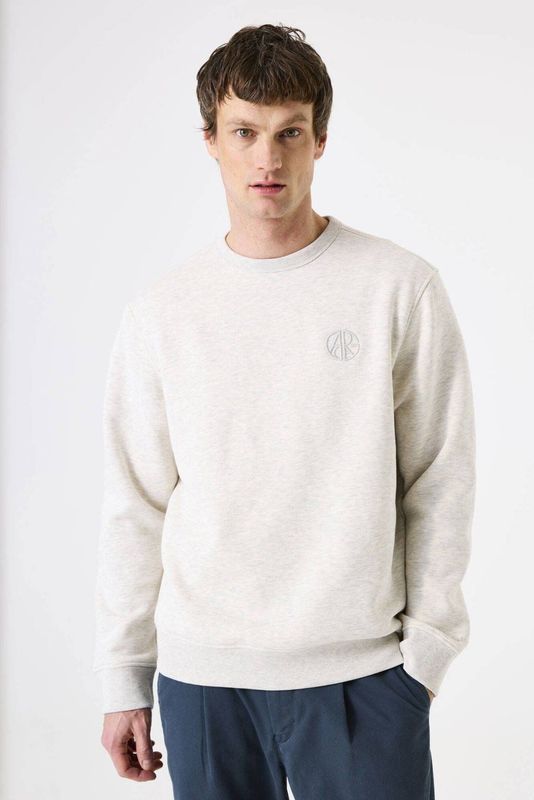 GARCIA - Effen Sweater - Wit - Lange Mouw