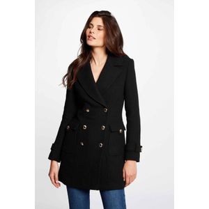 Morgan coat met wol zwart
