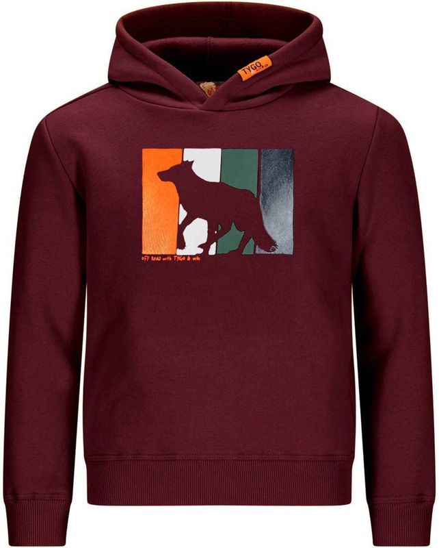 TYGO & vito hoodie donkerrood
