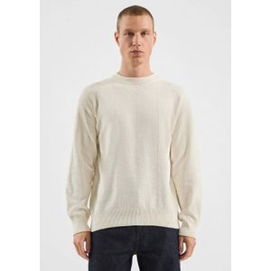 QS - Gebreide Trui - Ecru - Regular Fit - Lange Mouwen