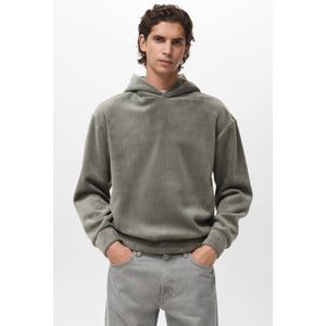 Mango Man corduroy hoodie groen