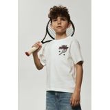 NAME IT KIDS T-shirt met backprint wit