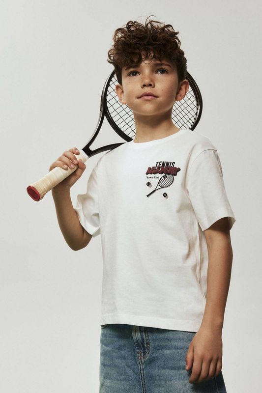 NAME IT KIDS T-shirt met backprint wit