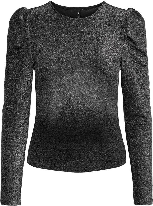 ONLY MATERNITY zwangerschaps glitter top met glitter zilver