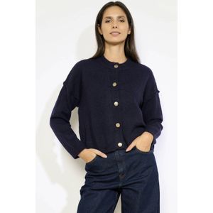 LOLALIZA cardigan donkerblauw