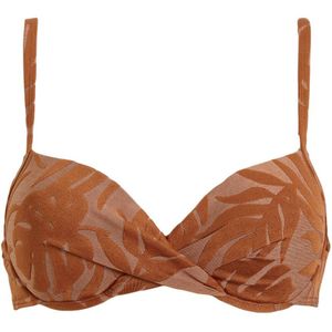 BEACHWAVE voorgevormde beugel bikinitop bruin