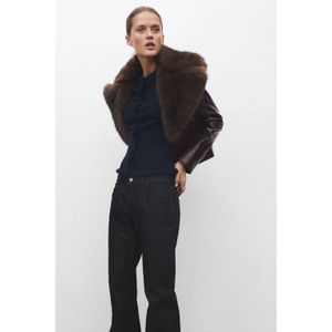 Mango gebreid vest marineblauw