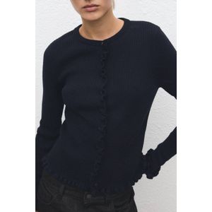 Mango gebreid vest marineblauw