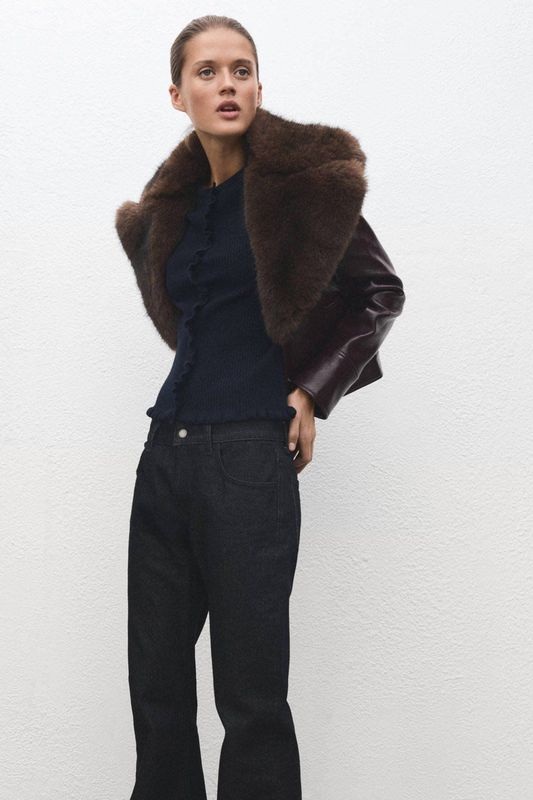 MANGO Gebreid vest 'WAVES'  marine