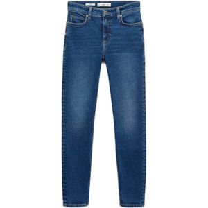 Mango regular waist skinny jeans dark blue denim