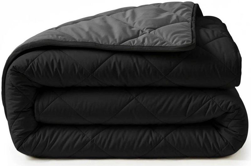 Sleeptime - Lazy - Dekbed zonder Overtrek - Zwart/Antraciet - Met Kussensloop