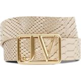 JOSH V riem met slangenprint Perri beige