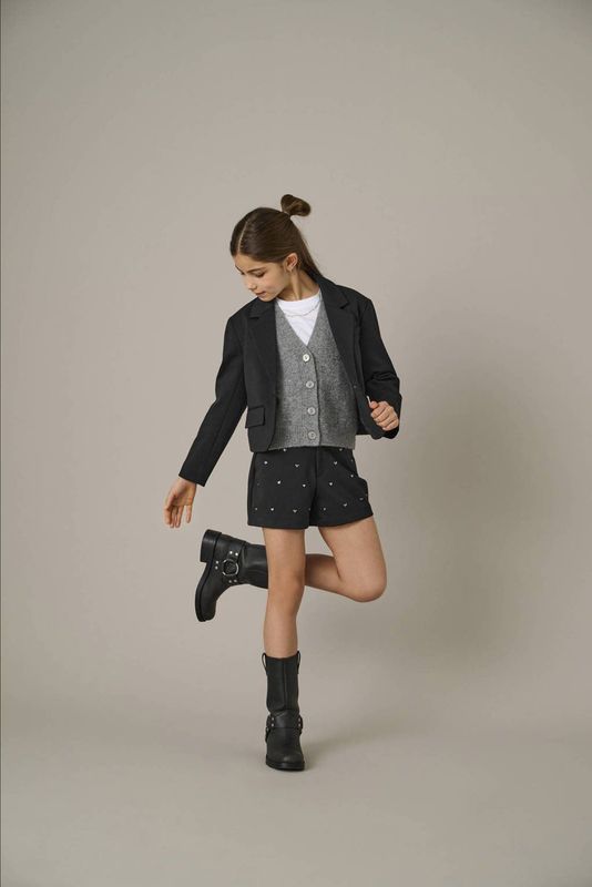 Only - Korte Broeken - Zwart - Kogpeach Life Stud Shorts TLR