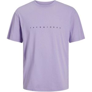 JACK & JONES ESSENTIALS T-shirt JJESTAR met logo purple rose