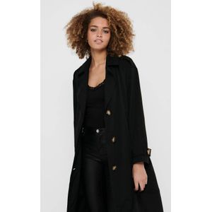 ONLY trenchcoat zomer ONLLINE met ceintuur zwart