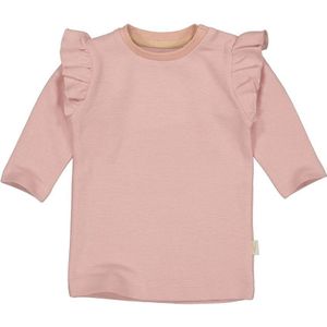 LEVV gestreepte baby T-shirtjurk LNEOMINOS van katoen zachtroze