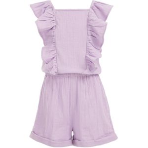 WE Fashion playsuit met ruches lila