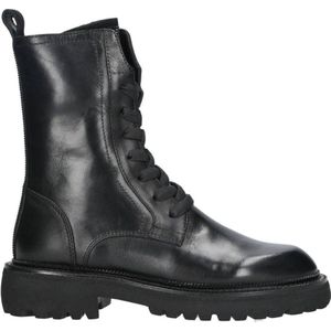 Maripe Ambra-Ma leren veterboots zwart