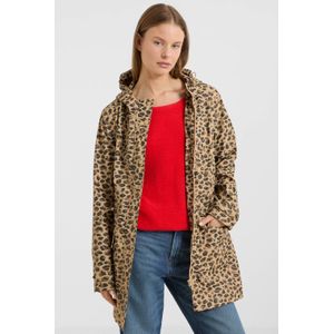 Anytime regenjas met capuchon leopard print