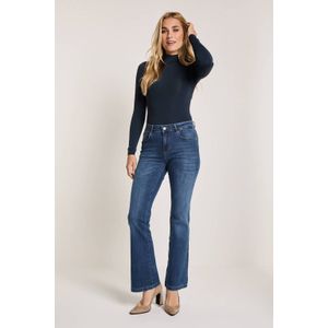 Para Mi high waist flared jeans Jade dark blue denim
