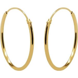 KARMA Jewelry gold plated oorbellen Plain 2 cm