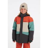 Protest ski-jack PRTPECKER JR antraciet/oranje/turquoise