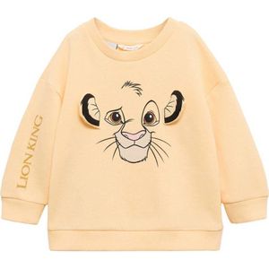 Mango Kids Disney sweater met printopdruk lichtgeel