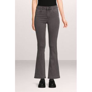 NOISY MAY high waist flared jeans NMSALLIE dark grey denim