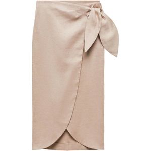 Mango linnen rok beige