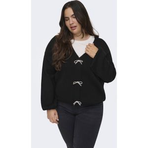 ONLY CARMAKOMA vest zwart gebreid