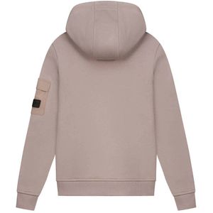 Malelions - Kids Nylon Pocket Hoodie - Grey Brown