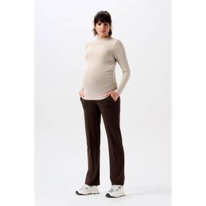 Noppies straight fit broek Eilia donkerbruin