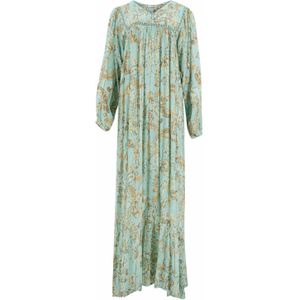 IBZmode maxi jurk met lurex mintgroen