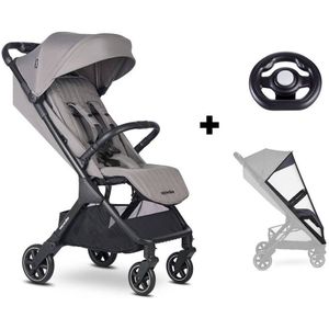 Easywalker Jackey² Pebble Grey + stuurtje en muggennet