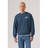 Sweater - Blauw - Katoen - Relaxte Pasvorm met Grafisch Ontwerp