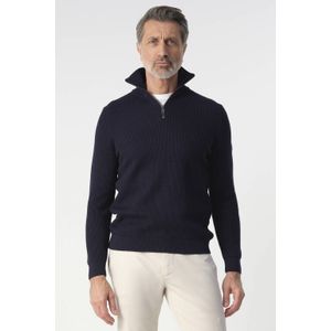 Campbell pullover rib gebreid donkerblauw