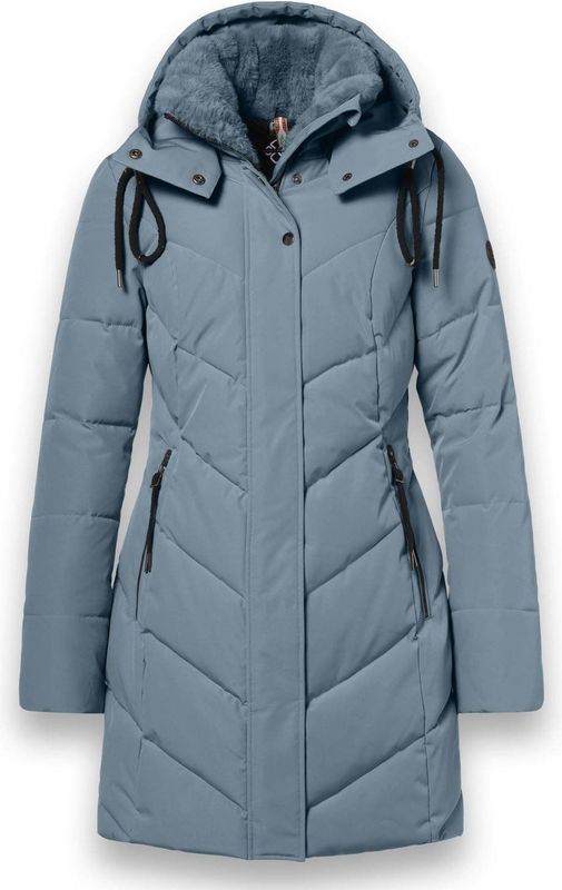 District - ZODIAC - Damesjas - Mineral Blue - Functionele Lange Jas