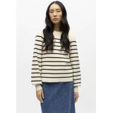 OBJECT gestreepte trui ecru gebreid