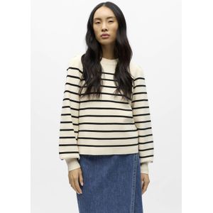 OBJECT gestreepte trui ecru gebreid