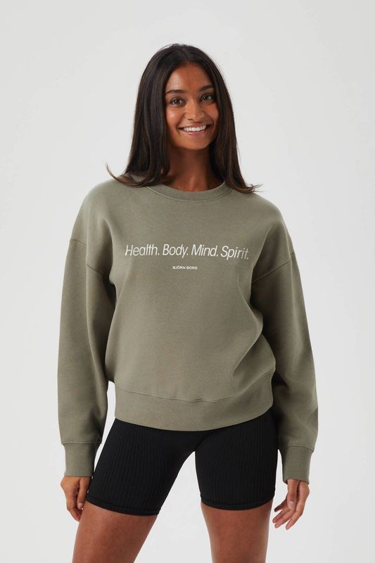 Björn Borg - Boyfriend Crew - Sweatshirt - Oversized - Gerecycled Katoen en Polyester