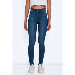 NOISY MAY high waist skinny jeans NMCALLIE medium blue denim