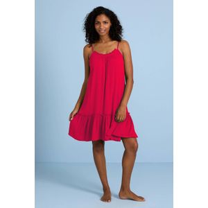 BEACHWAVE crinkle strandjurk fuchsia