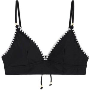 WE Fashion voorgevormde triangel bikinitop zwart