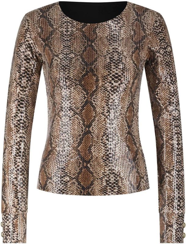 NIKKIE - Top - Bruin - Pailletten