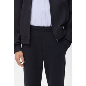 Mango Man rechtvallend casual broek donkerblauw